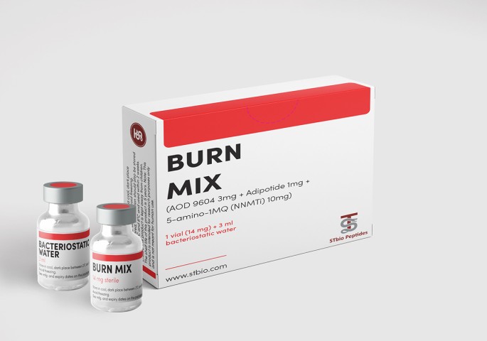 Burn Mix (AOD9604 3 mg, Adipotide 1 mg, 5-amino-1MQ-(NNMTi) 10 мг) 14 мг / 1 via..