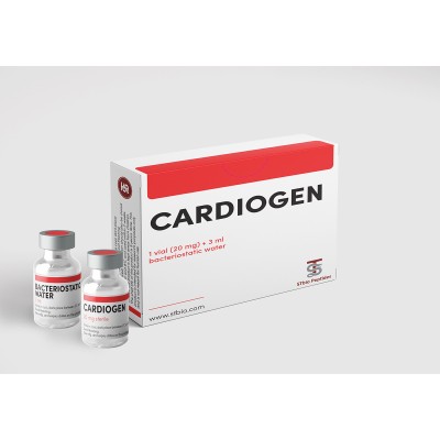 Cardiogen 20 mg / 1 vial + bacteriostatic water 3 ml 