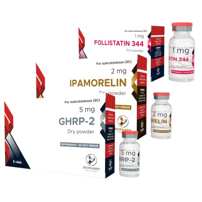 Курс на массу GHRP-2 + Ipamorelin + Follistatin (1 курс до 6 месяцев, либо 2 курса по 3 месяца)