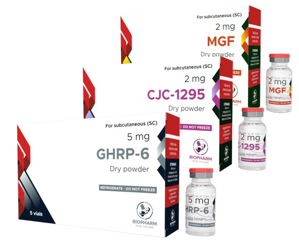 Курс на массу GHRP-6 + CJC-1295 + MGF (2 курса по 6 недель)