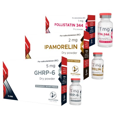 Курс на массу GHRP-6 + Ipamorelin + Follistatin (1 курс до 6 месяцев, либо 2 курса по 3 месяца)