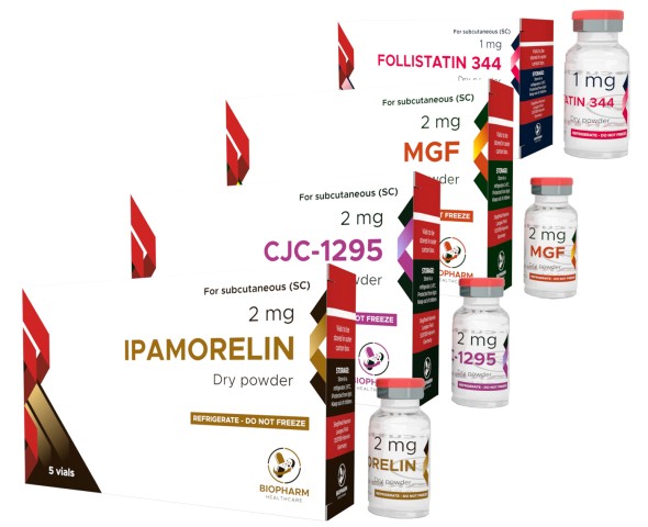 Курс на массу Ipamorelin + CJC-1295 + Follistatin + MGF (курс 9 недель)