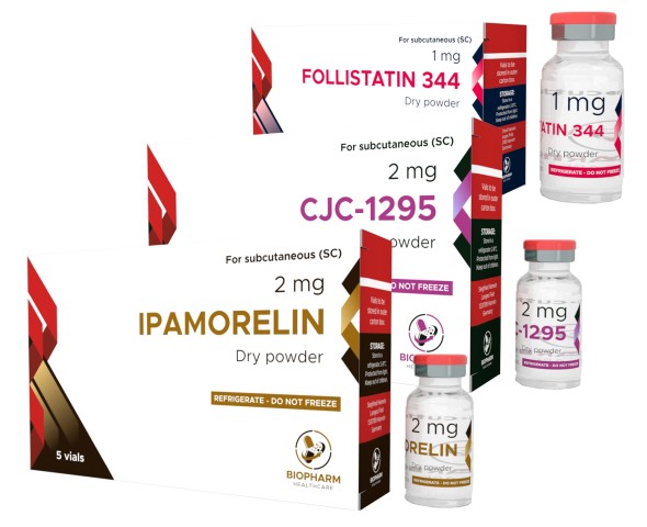 Курс на массу Ipamorelin + CJC-1295 + Follistatin (курс на 8 недель)